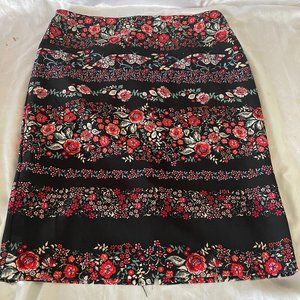 New York & Company Floral Print Pencil Skirt Size 14